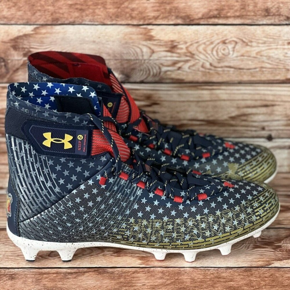 Under Armour Highlight MC LE 'USA' Football Cleats Men's Size 13.5 3025740-100
